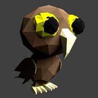 Owl Official Mascot LowPoly