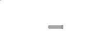 Cutting punch with cylindrical head with pressure pin with straight shank, made of CPM