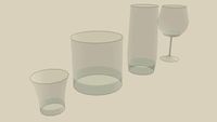 Conjuto de copos (low-poly)