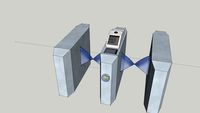 Optical turnstile / flap barrier
