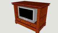 Desk with TV