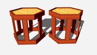 Hexagonal John Keal end tables