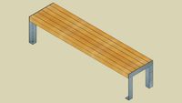 A11 40 5 40 bench without backrest to be combined with a table 190/46