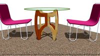 DINING TABLE MAREN (KD) IN WOOD & MAREN CHAIRS BY JOHN A WEICK RA