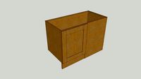 WIDE FRAME OAK KITCHEN RANGE - CORNER SINK BASE UNIT