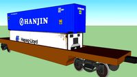 Container Double Stack in Intermodel Train Car