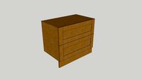 WIDE FRAME OAK KITCHEN RANGE - 2 PAN DRAWER