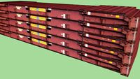 5 Stacked TRANSOCEAN Flat Racks 40'