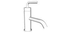 K-14402-4A Purist(R) Single-handle bathroom sink faucet with straight lever handle