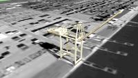 Post Panamax Shipping Crane (raised)