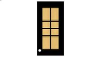 Wall Single Door 30Hx15D with Hewitt Bistro Glass Insert