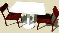 2x3 table 2 chairs