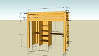 Kinder Hochbett mit Schrank und Schreibtisch