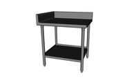 Worktable w/Back & Side Splashes & Under-Shelf WT2-30-US-36]