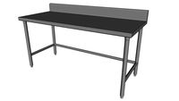 Worktable w/Back-Splash & Cross-Bracing WT1-30-XB-72]