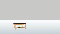 Table basse en rotin
