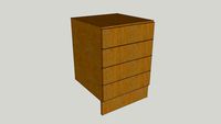 WIDE FRAME OAK KITCHEN RANGE - 4 DRAWER BASE UNIT