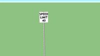 speed limit 40 sign