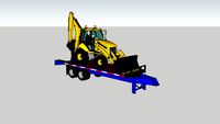backhoe and trailer