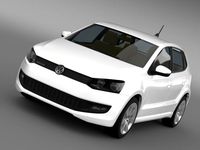 Volkswagen Polo BlueMotion 5d 20102013 3D Model