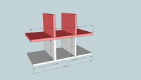 2 shelves/dividers