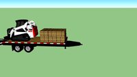 Trailer Hauling T190 Bobcat And Haybales