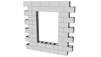 CMU window 3'-4۝ x 4'-8