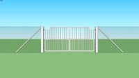 complete chain link fencing with gate