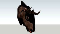 wildebeest head