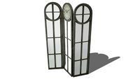 paravent miroir horloge, maisons du monde, ref 130351 prix 279