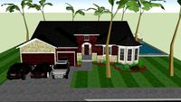 Red Shingle and Stone California House