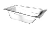K-1224-L Mariposa(R) 66' x 36' alcove whirlpool with integral flange and left-hand drain
