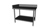 Worktable w/Back & Side Splashes & Under-Shelf WT2-30-US-48]
