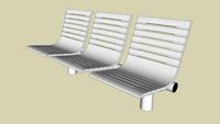 Forms+Surfaces Tecno RS Seating, three backed seats, cylindrical mounting posts