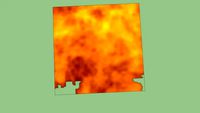 2ft by 2 ft sheet of fire