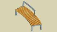 A11 55 4 80 bench 219/62, curved to a radiusof 4 m with backrest