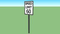 Speed Limit Sign 60