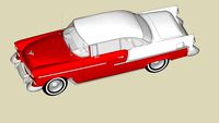 Red & White 1955 Chevrolet Belair