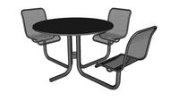 Carousel 3 Seat Table