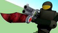 S.I.G.P MEDIC Holding the M.I.S.E.R shotgun