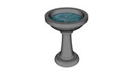 Simple concrete Birdbath