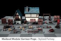 Modular Medieval Garrison - Stylized Fantasy (HDRP)