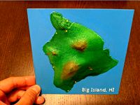 Big Island Hawaii 3D topo relief map by Jettabebetta