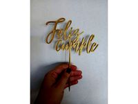 Cake topper Feliz cumple by carrg96