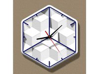 clock HEXACUBIC wallclock by couturo51