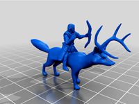 archer mounted on giant foxibou by sleyvas