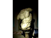 Romanelli Torso Fanmade Male Torso Sculpture Marble Sculpture by TriLexi