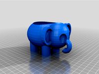Tinkercad Elefant Pflanztopf by DirksBastelbude