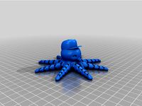 Cute Mini Octopus With A Cap by ViniThePooh