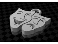 Comedy Tragedy Masks by henfriedpotatoes